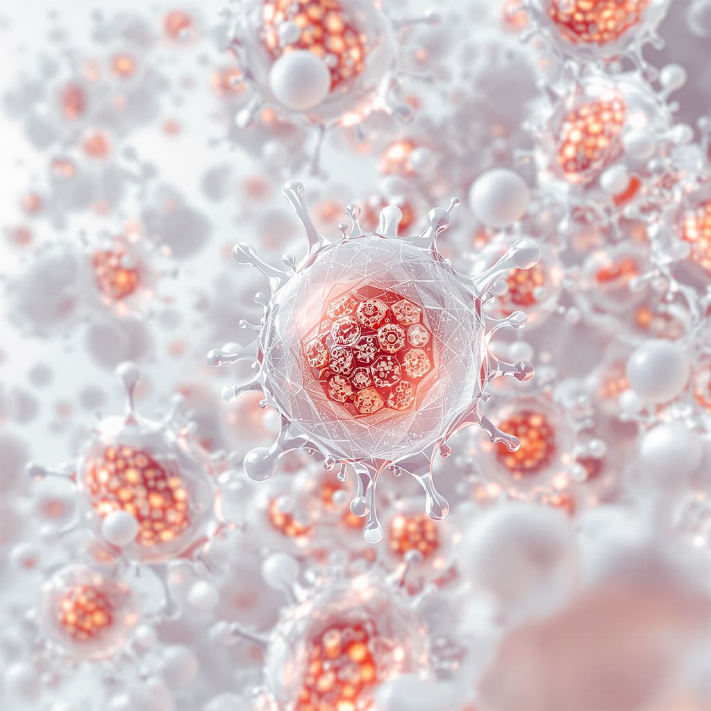 Microscopic blood cells representing cellular health and NAD+ therapy